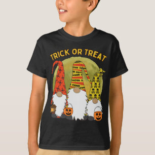 T-shirt Trick Ou Traiter 3 Gnomes D'Halloween Gnomes Nordi