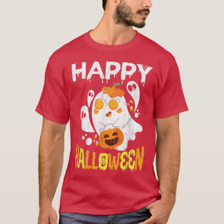 T-shirt Trick Ou Traiter Halloween Chemise Fantôme Citroui