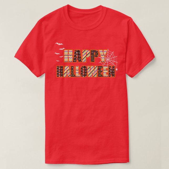 T-shirt Trick Ou Traiter Halloween Citrouille Joyeux Hallo (Design devant)