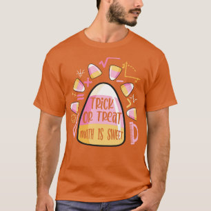 T-shirt Trick Ou Traiter Halloween Math Est Sucré Bonbons