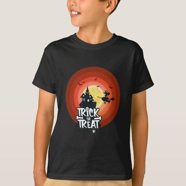 T-shirt Trick ou traiter la fête d'Halloween Costume T-shi (Devant)