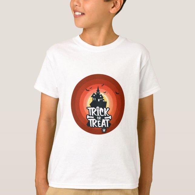T-shirt Trick ou traiter la fête d'Halloween Costume T-shi (Devant)
