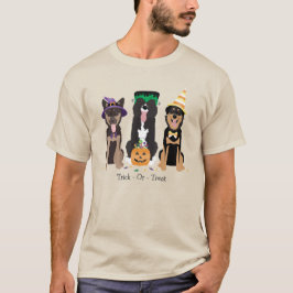 T-shirt Trick Ou Traiter Les Chiens En Costumes D'Hallowee