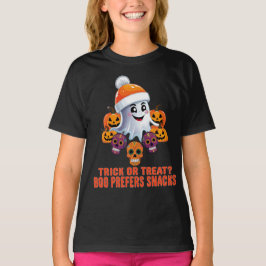 T-shirt Trick ou Treat Boo Drôle Citation Halloween Party
