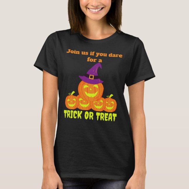 T-shirt Trick Ou Treat Citrouille (Devant)