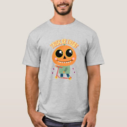 T-shirt Trick ou Treat Citrouille head kid sur scooter