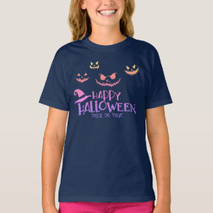 T-shirt Trick ou Treat Happy Halloween Costume pour filles