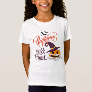 T-Shirt Trick ou Treat Happy Halloween Costume pour filles
