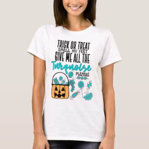 T-shirt Trick ou Treat Turquoise