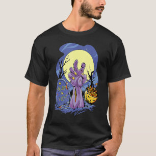 T-shirt Trick ou Treat Zombie Hand With Candy Halloween