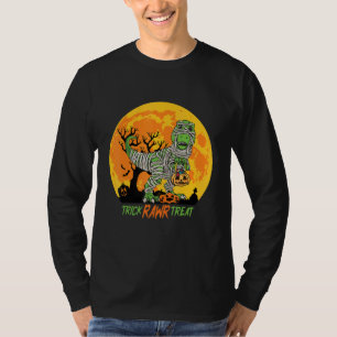 T-shirt Trick Rawr Treat T Rex Dinosaur Mummy Boys Hallowe
