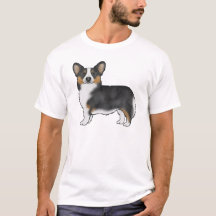 Tricolore noir Pembroke Welsh Corgi Dessin de chie