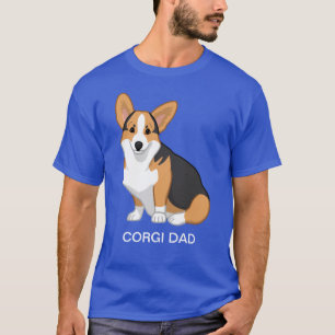 T-shirt Tricolore rouge Pembroke Welsh Corgi Papa
