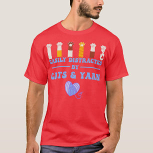 T-shirt Tricot amusant de chats et de fils