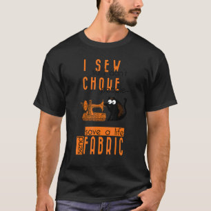 T-shirt tricot chat noir je couds pour ne pas étrangler le