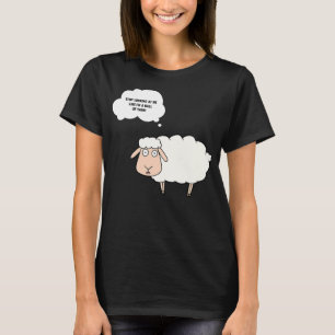 T-shirt Tricot Crochet Drôle Mouton Graphique Balle en Fi