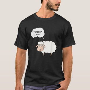 T-shirt Tricot Crochet Drôle Mouton Graphique Fil de Fil K