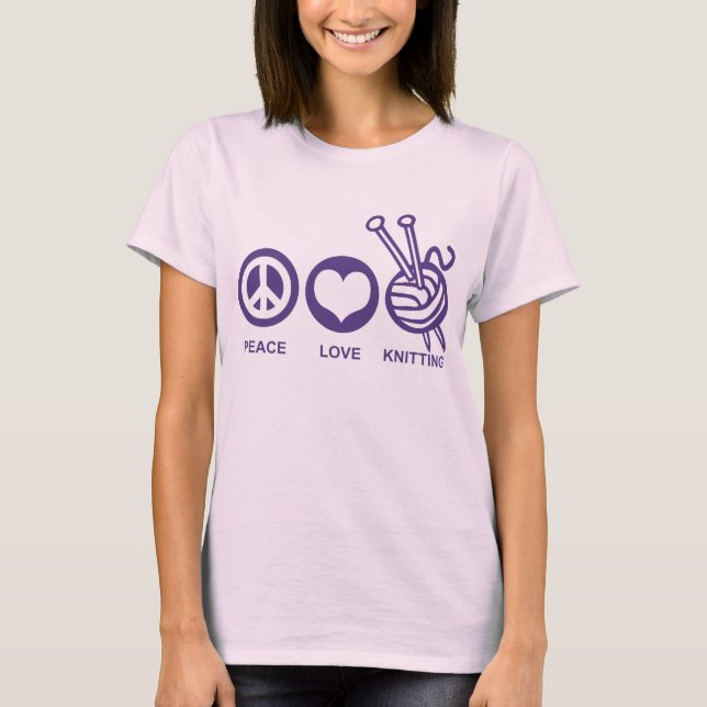 T-shirt Tricot d'amour pour la paix (Devant)