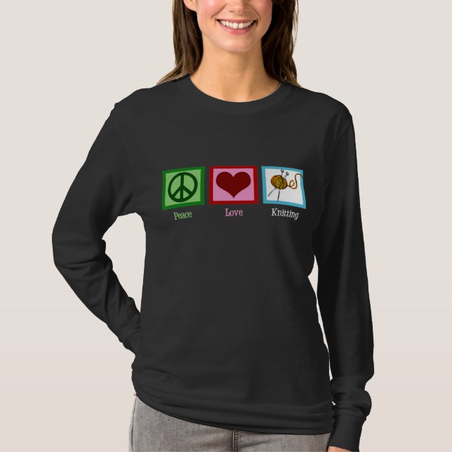 T-shirt Tricot d'amour pour la paix (Devant)