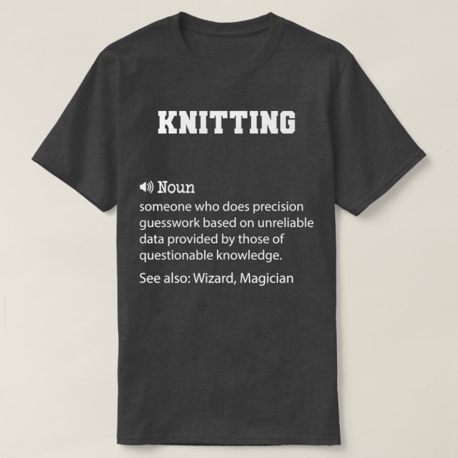 T-shirt Tricot Définition Drôle Tricot Citation Cool cadea (Design devant)