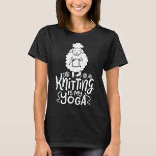 T-shirt Tricot Est Mon Yoga Mignonne Mouton De Laine Qui E
