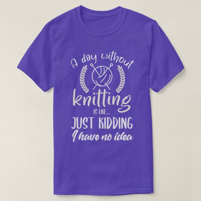 T-shirt Tricot Funny Knitter Citation Joke I Love Tricot (Design devant)