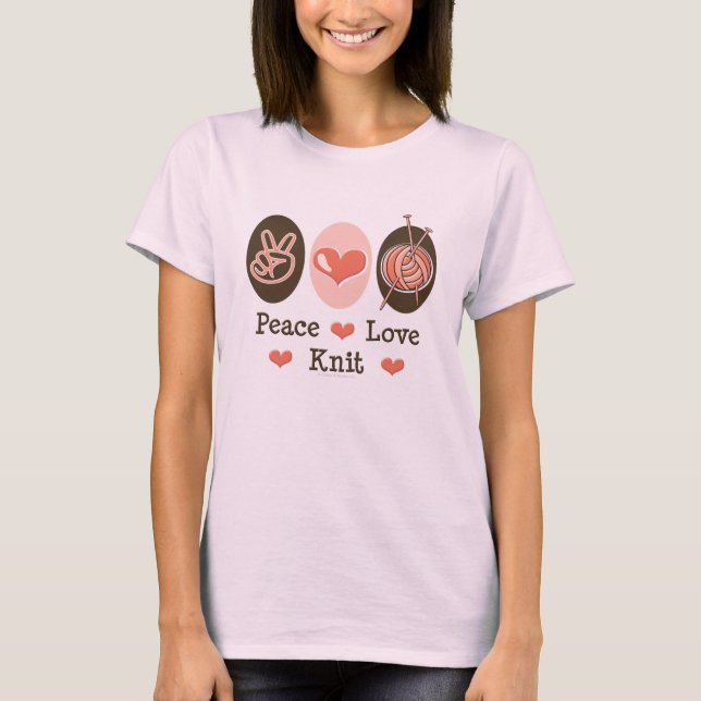T-shirt Tricot Peace Love Knit (Devant)