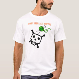 T-shirt Tricoteuses de date de bal d'étudiants de zombi