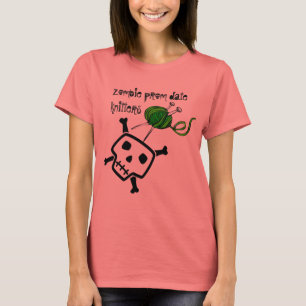 T-shirt tricoteuses de date de bal d'étudiants de zombi