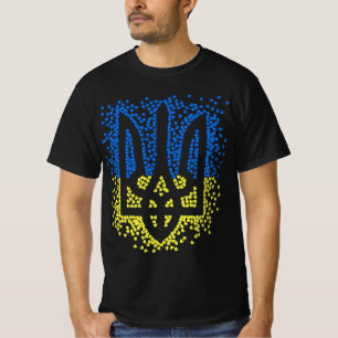 T-shirt Trident de l'emblème ukrainien tryzub dispersant l