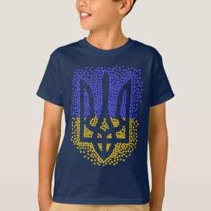 T-shirt Trident heraldique ukrainien tryzub étoiles disper