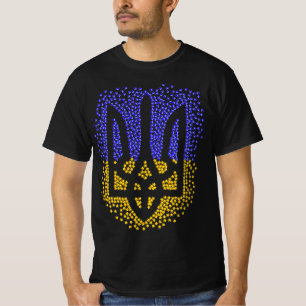 T-shirt Trident heraldique ukrainien tryzub étoiles disper