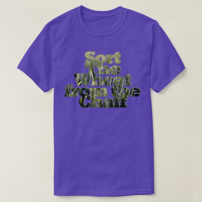T-shirt Trier le blé à partir de la paille (Design devant)