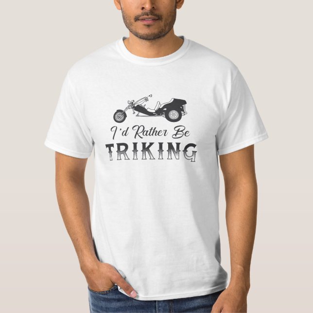 T-shirt Triker Je préfère Triking Moteur Trike Retro (Devant)