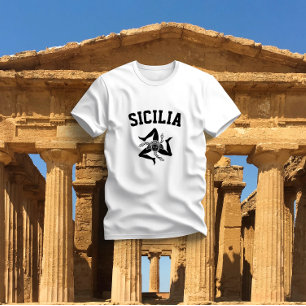 T-shirt Trinacria noire sicilienne
