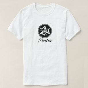 T-shirt Trinacria sicilienne, votre texte