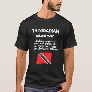 T-shirt Trinidadien Mélangé Avec Trini Nourriture Fière Tr