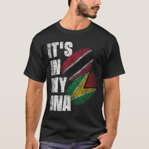 T-shirt Trinité-Et-Tobago Et Guyanais Mélangent L'ADN Drap