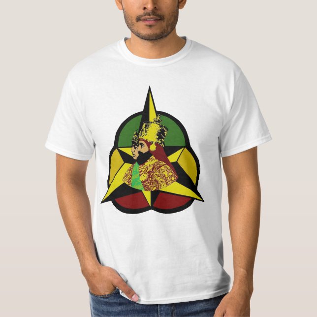 T-shirt Trinité sainte Haile Selassie Rastafari par clé de (Devant)