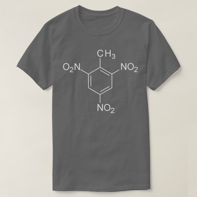 T-shirt Trinitrotoluène TNT Structure chimique (Design devant)