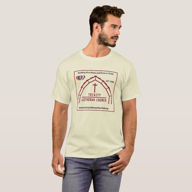 T-shirt Trinity Luthérien Adulte Beige (Devant entier)