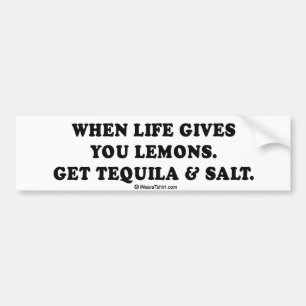 T-Shirt trinken - "Tequila und Salz" Autoaufkleber
