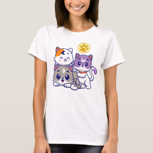 T-shirt Trio adorable - Trois chats mignons