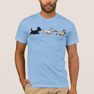 T-shirt Trio Antique de Chiens Terriers