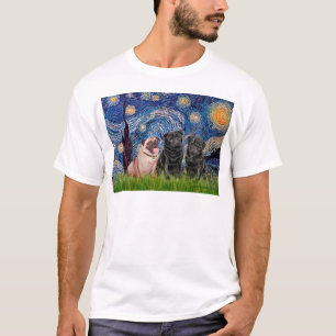 T-shirt Trio carlin (1F, 2B) - Nuit étoilée