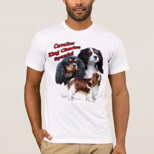 T-shirt Trio cavalier 2 d'épagneul du Roi Charles