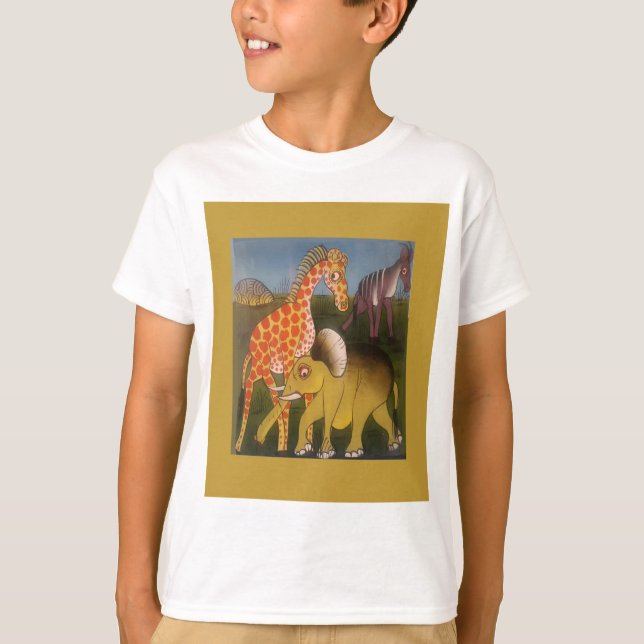 T-shirt Trio d'art africain (Devant)