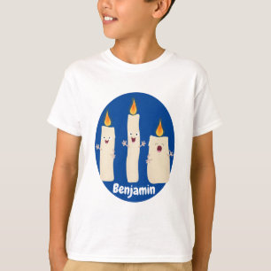 T-shirt Trio de bougies chantantes cartoon mignon