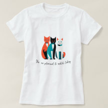 T-shirt trio de chats assortis