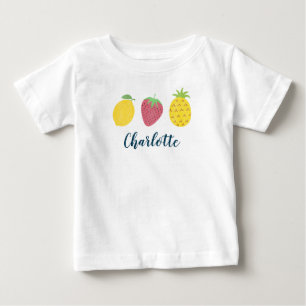 T-shirt trio de fruits tropicaux d'été pour bébé